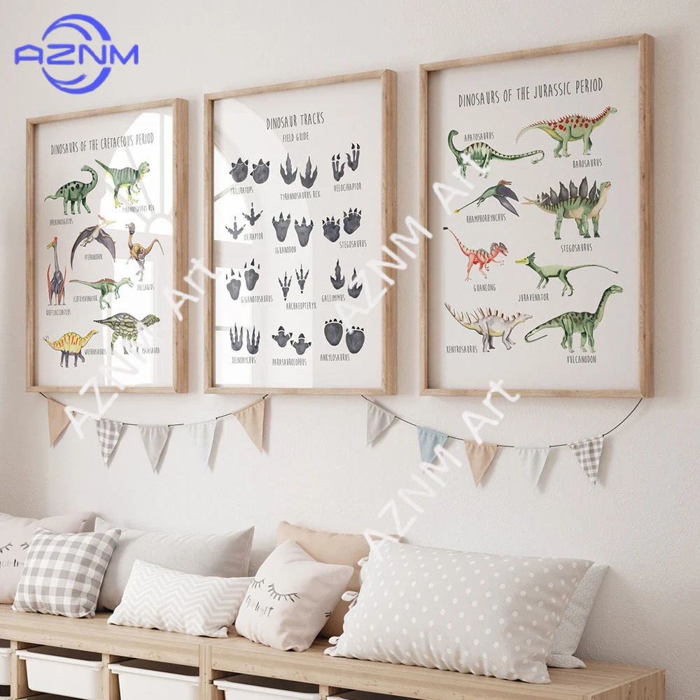 Kids Education Product - 1/3PCS, 만화 공룡 종 영어 지식