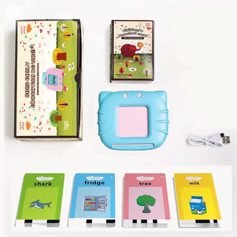 Kids Educational Reader - 귀여운 고양이 말하는 플래시 카드 리더기