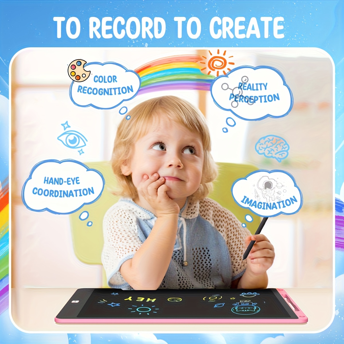 8.5 인치 LCD 그리기 태블릿의 30pcs 마술 칠 - Kids Education Tablet 리뷰 및 가격