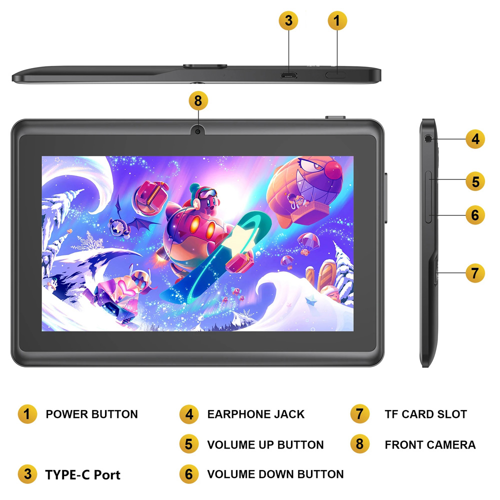 핫세일 7인치 어린이용 태블릿 쿼드코어 안드로이드 13 - Kids Education Tablet 리뷰 및 가격