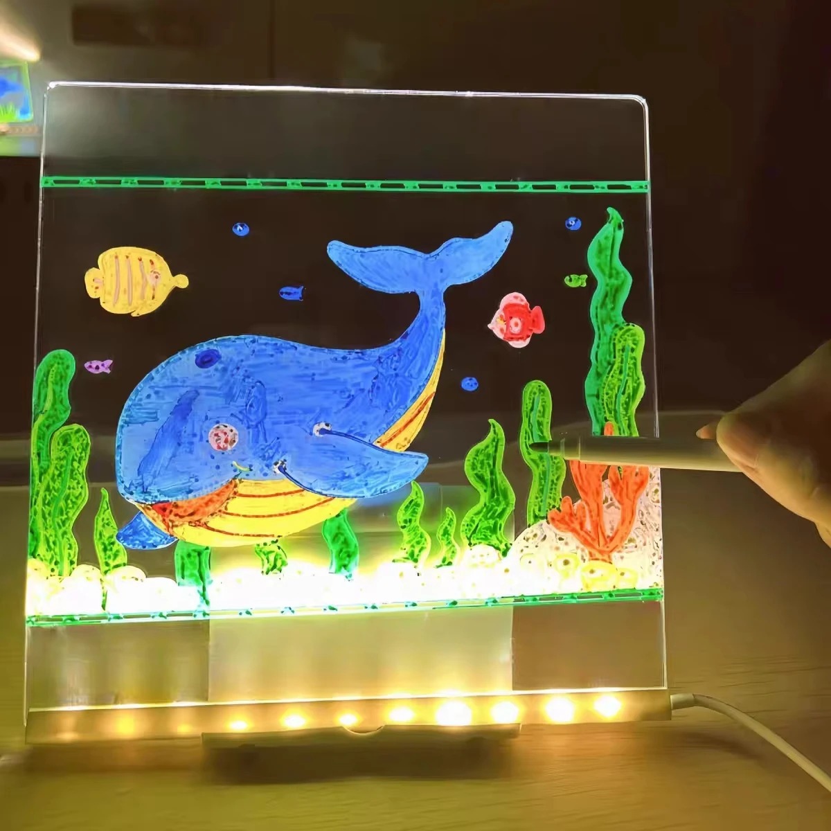 매직 글로우 키즈 드로잉 보드: 재사용 가능한 LCD  - Kids Education Tablet 리뷰 및 가격