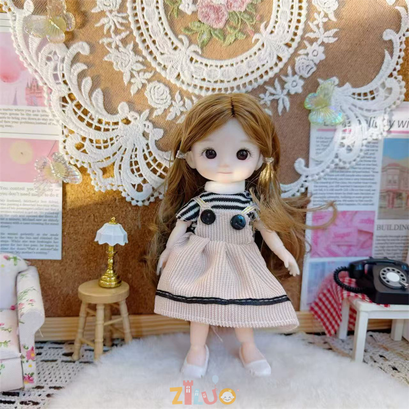 BJD 인형 1/8 패션 인형, 스트라이프 스커트 장난 - Kids Without Education 리뷰 및 가격