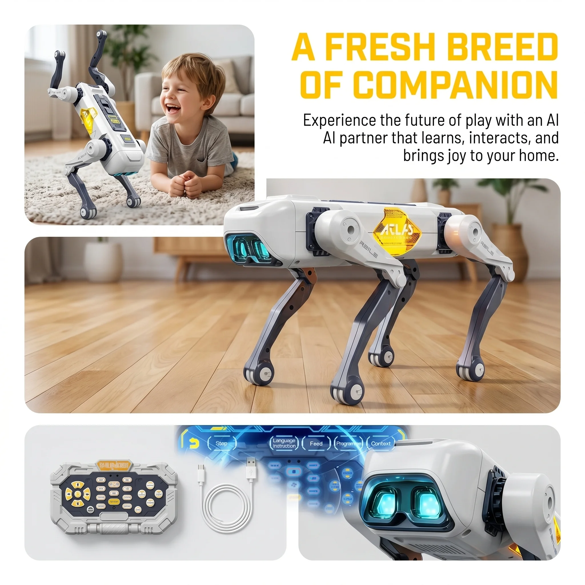 AI 스마트 로봇 강아지, 음성 및 앱 제어, 프로그래 - Kids Education Product 리뷰 및 가격